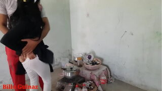 Desi bhabhi sex in kitchen with clear Hindi dirty talks Video