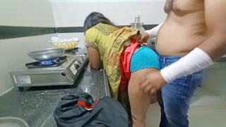 Hot Indian Delhi Aunty Fucked Doggy Style Pussy In Kitchen By Nephew Video