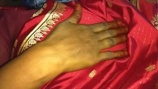 indian hot bhabhi in red sare waiting for her lover for fucking Video